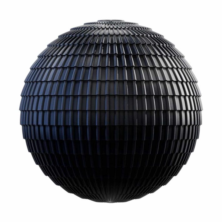 Black Steel Tile Roof PBR Texture