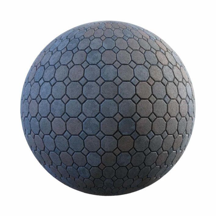 Blue and Orange Concrete Pavement PBR Texture