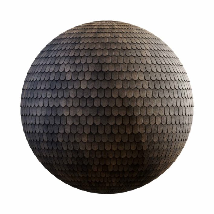Brown Shingle Roof PBR Texture