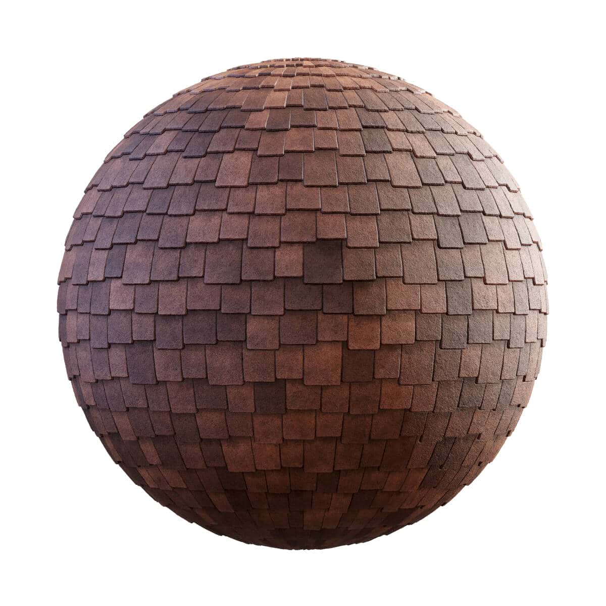 Brown Shingle Roof PBR Texture