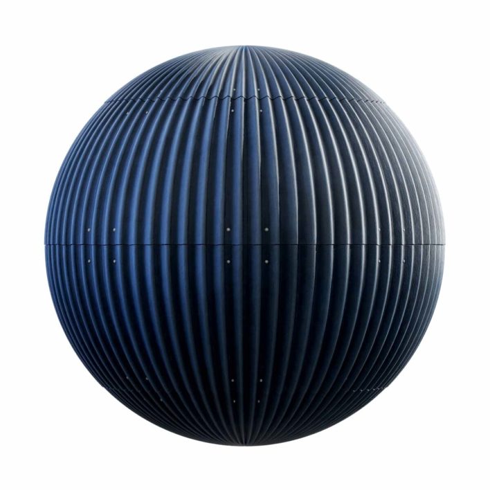 Dark Blue Metal Roof PBR Texture