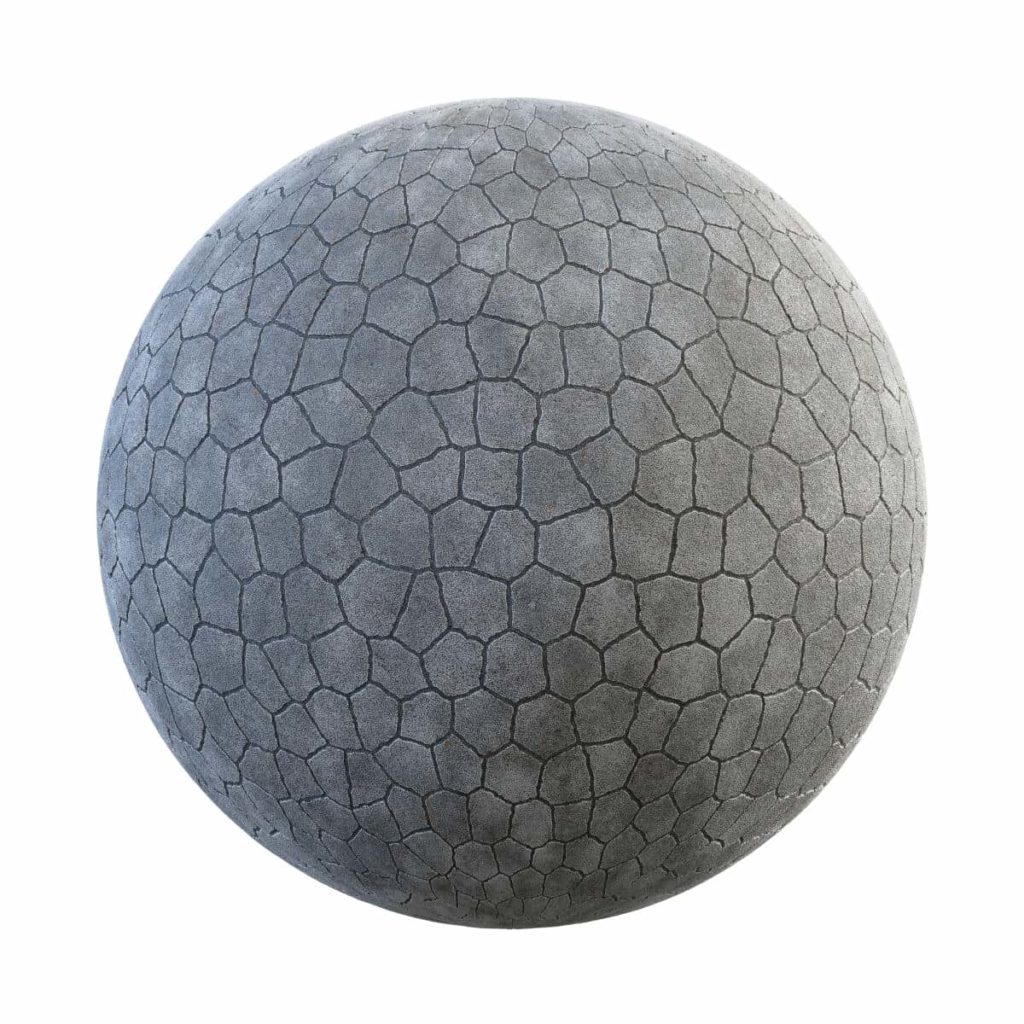 Irregular Grey Stone Pavement PBR Texture