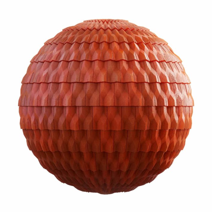 Orange Ceramic Roof PBR Texture