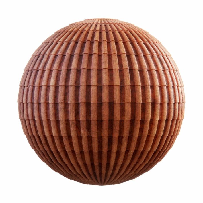 Orange Ceramic Roof PBR Texture