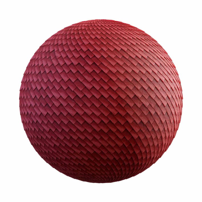 Red Shingle Roof PBR Texture