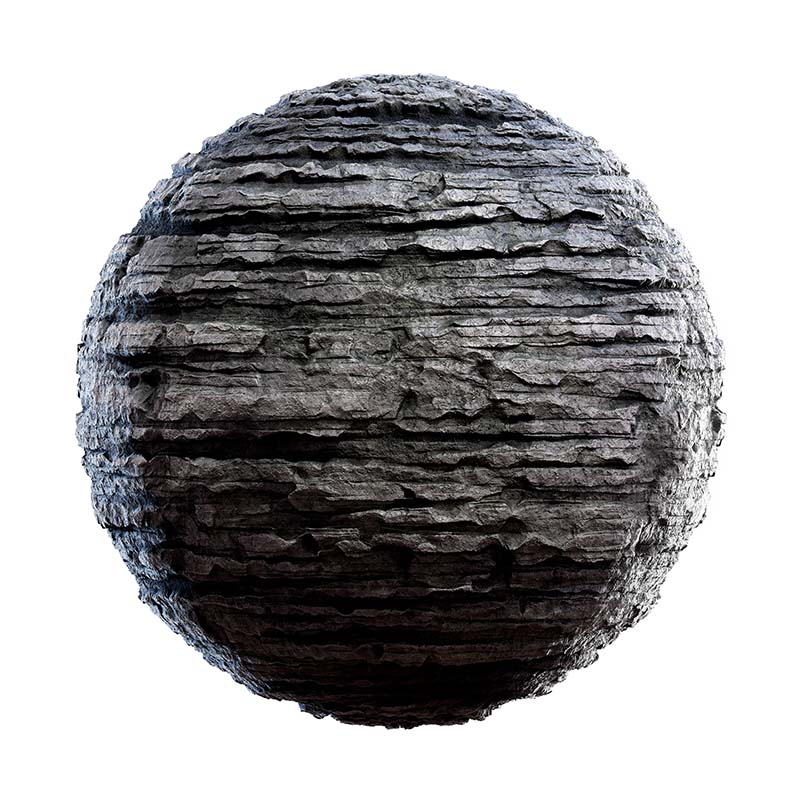 Black Cliff Rock PBR Texture