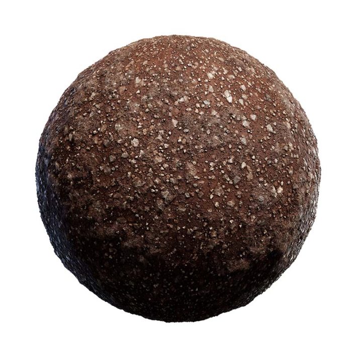 Brown Dirt with Rocks PBR Texture