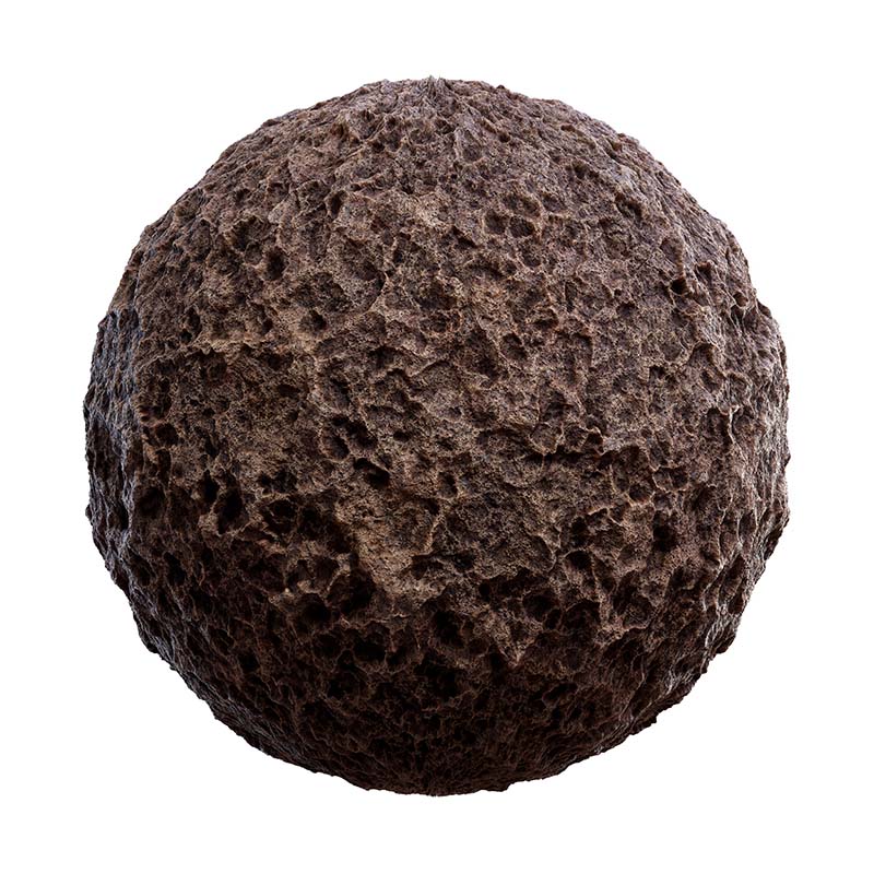 Brown Porous Rock PBR Texture