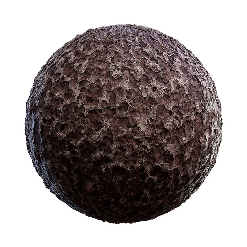 Brown Porous Rock PBR Texture