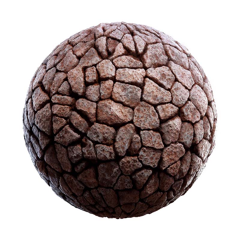 Brown Rock Tiles PBR Texture