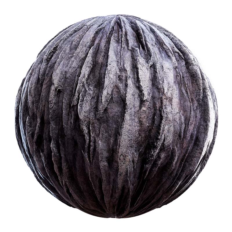 Dark Grey Rock Wall PBR Texture