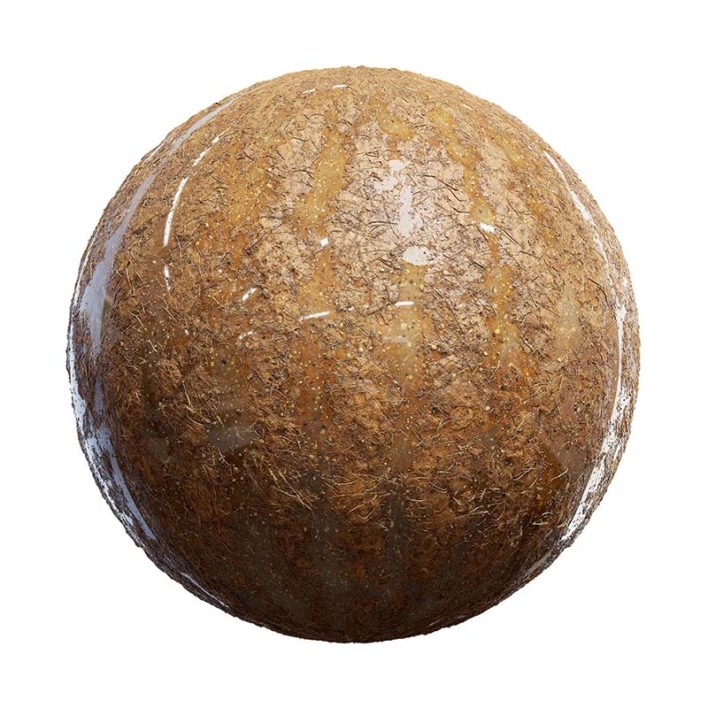Dirt Field with Water PBR Texture