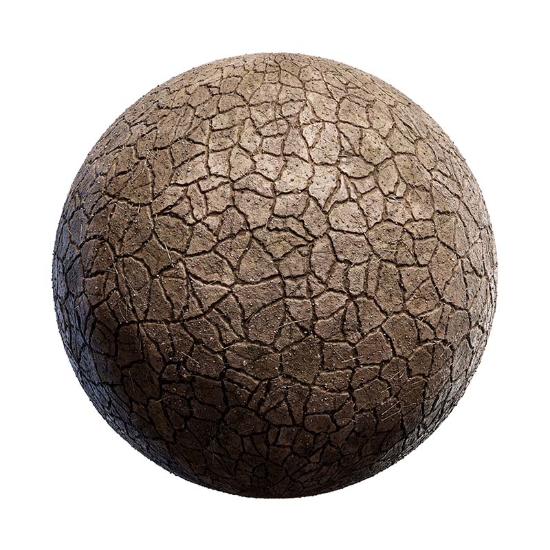 Dry Cracked Dirt PBR Texture