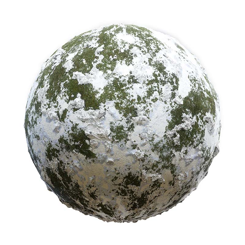 Grass with Snow PBR Texture