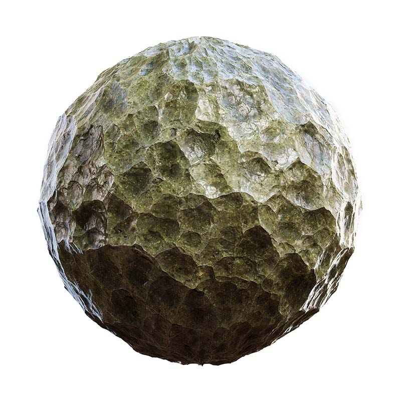 Green Gem Rock PBR Texture