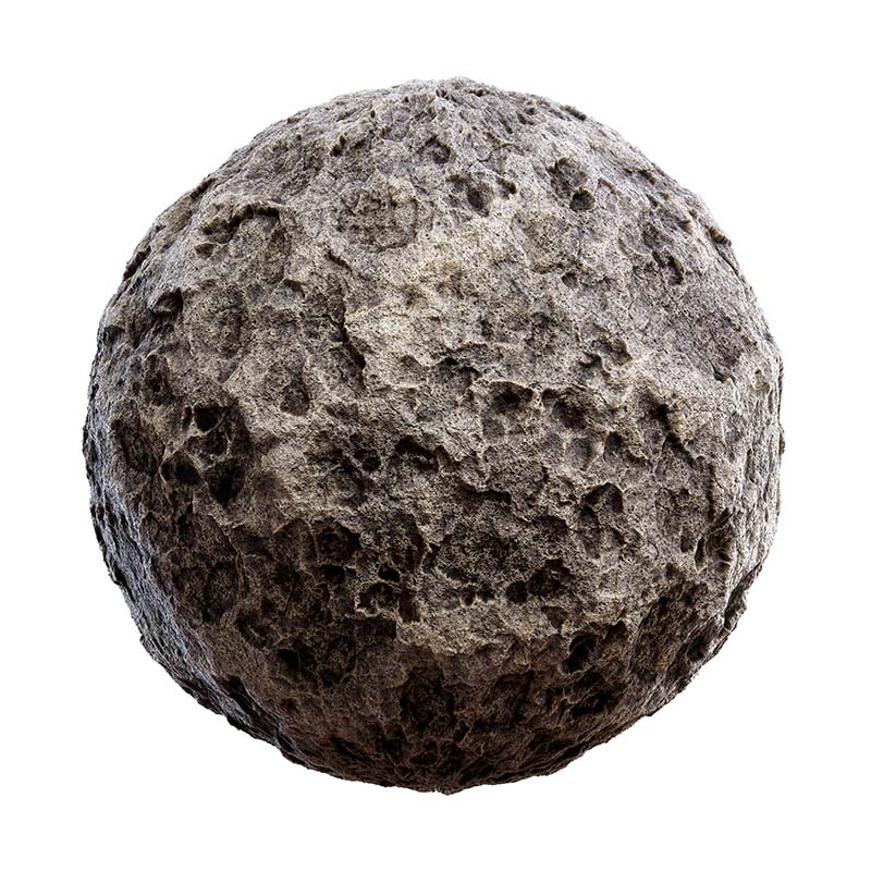 Grey Porous Rock PBR Texture