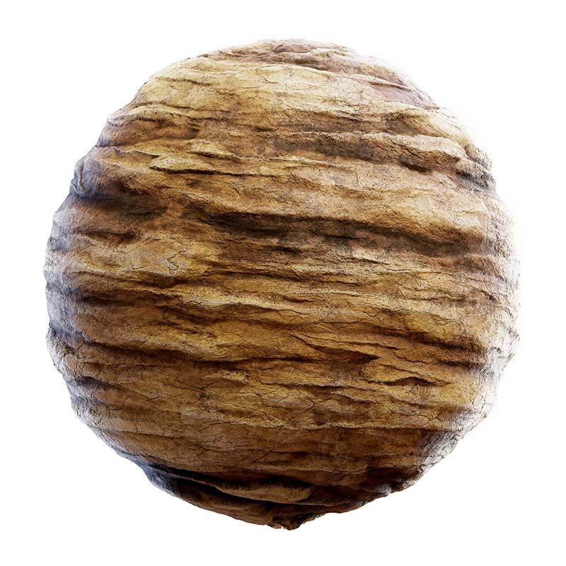 Orange Cliff Rock PBR Texture