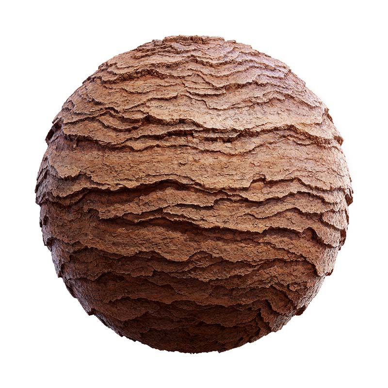 Orange Layered Rock PBR Texture