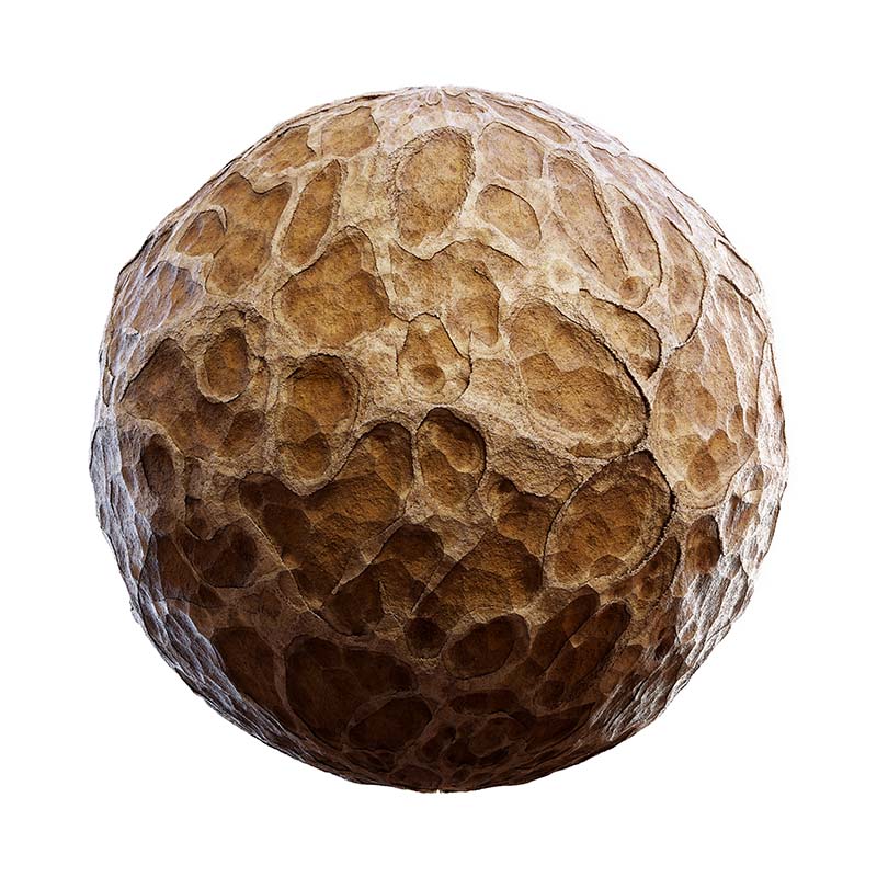 Orange Porous Rock PBR Texture