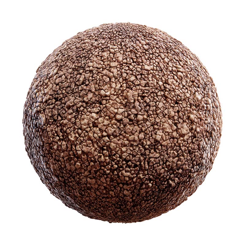 Orange Round Gravel PBR Texture