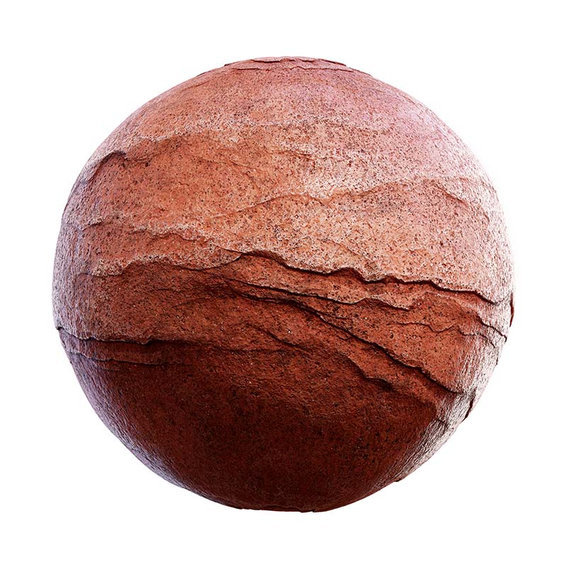 Red Sandstone Rock PBR Texture