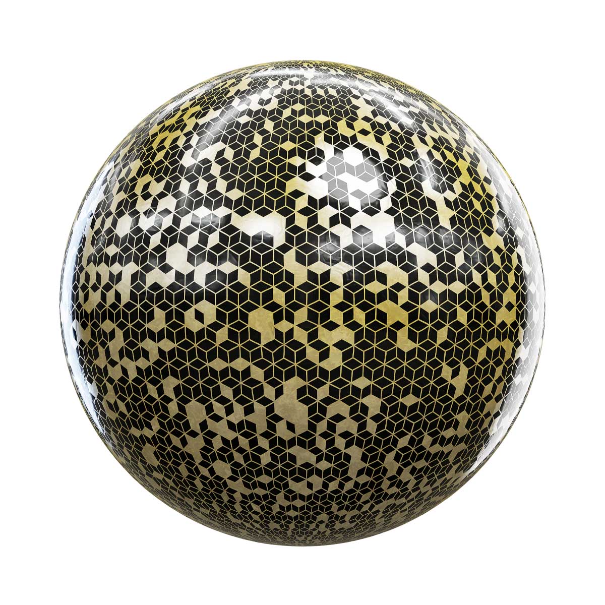 Black and Gold Wrapping Paper PBR Texture