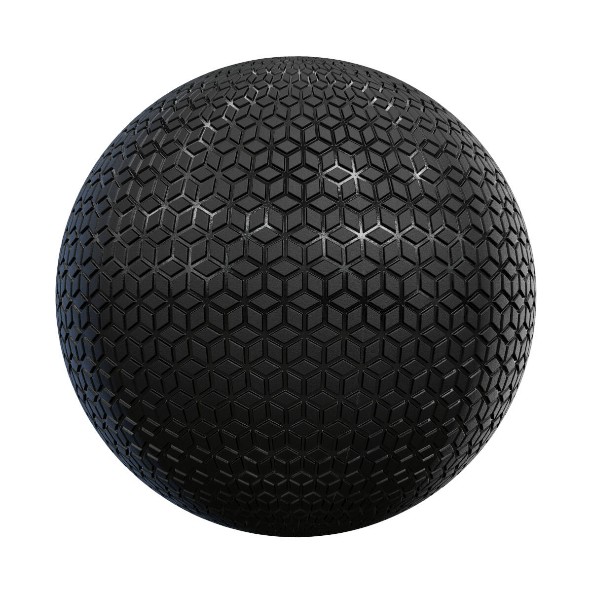 Black Patterned Plastic PBR Texture