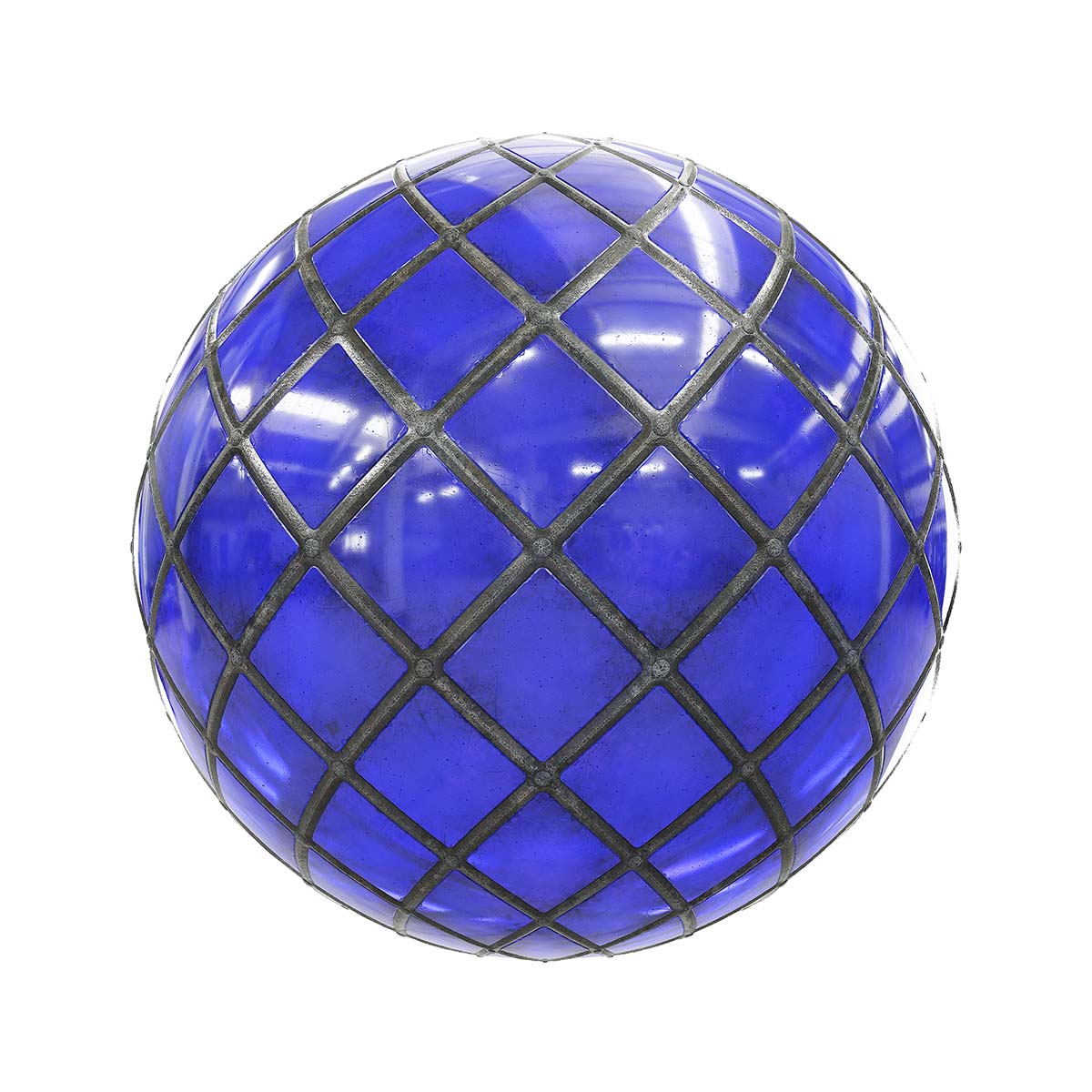 Blue Stained Glass PBR Texture