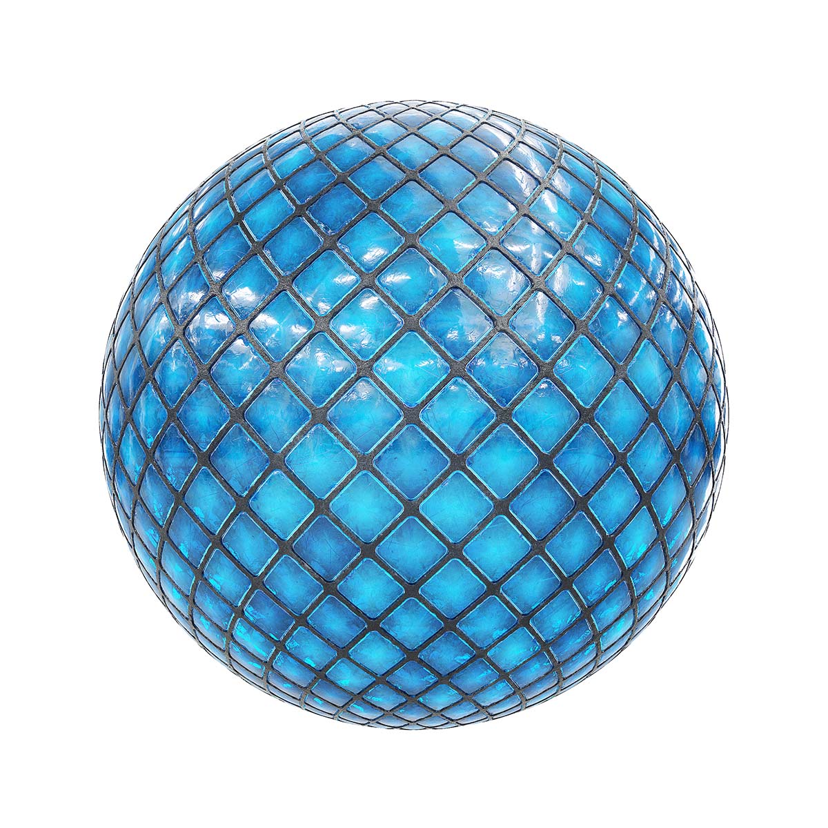 Blue Stained Glass PBR Texture