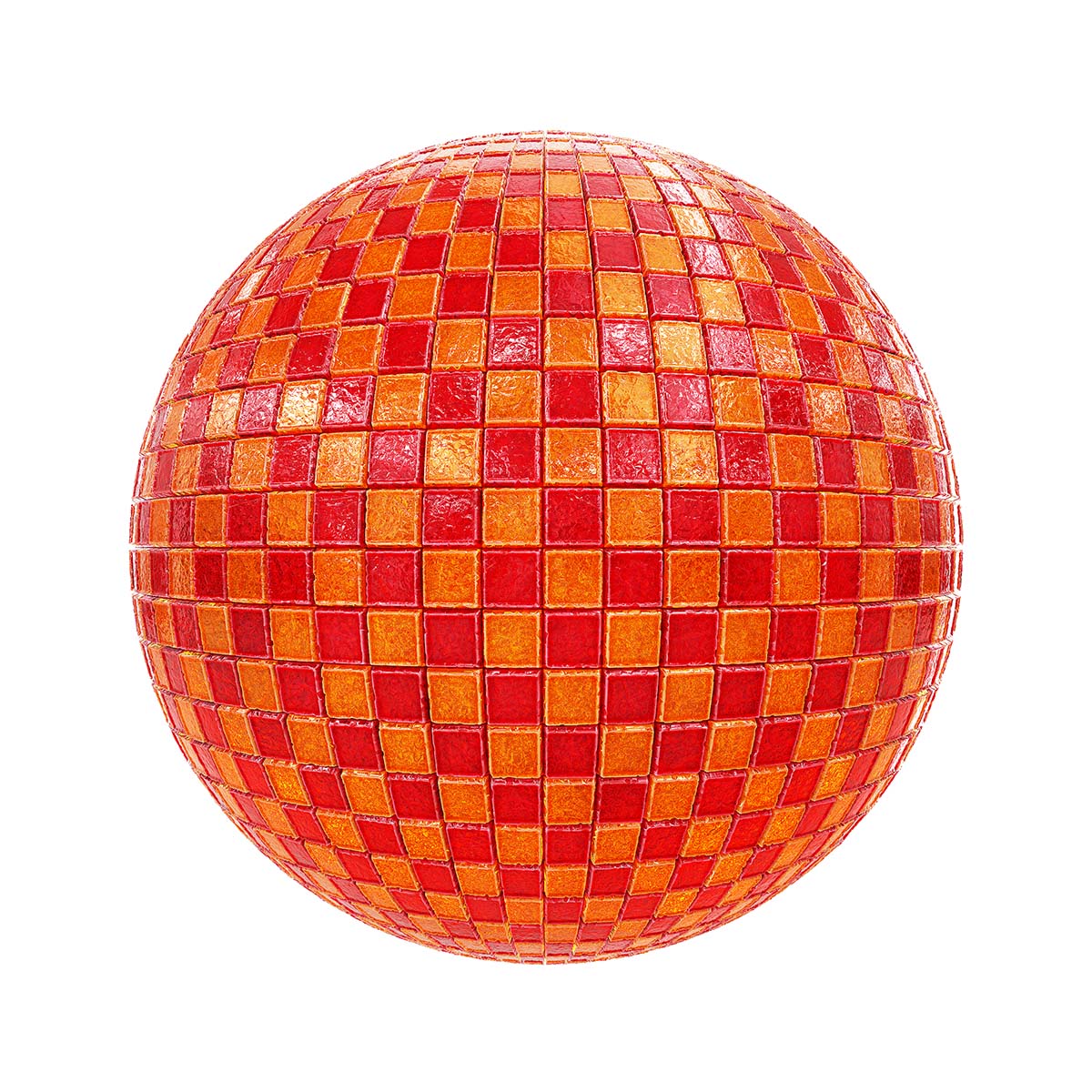 Checkered Stained Orange Glass PBR Texture