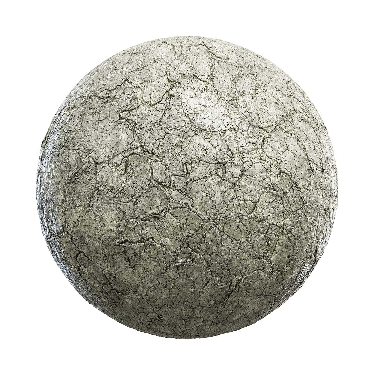 Cracked Grey Clay Ground PBR Texture