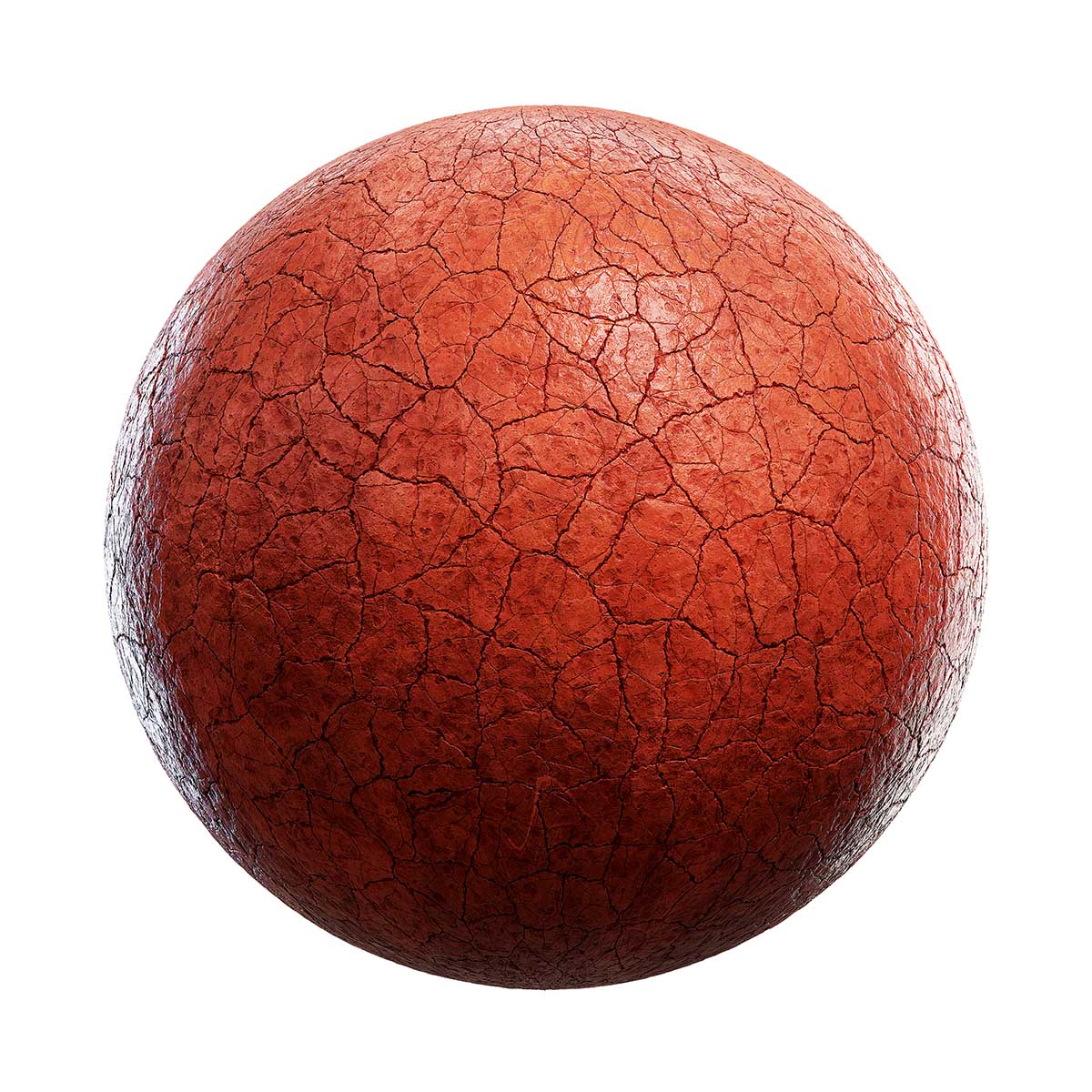 Cracked Red Clay Ground PBR Texture