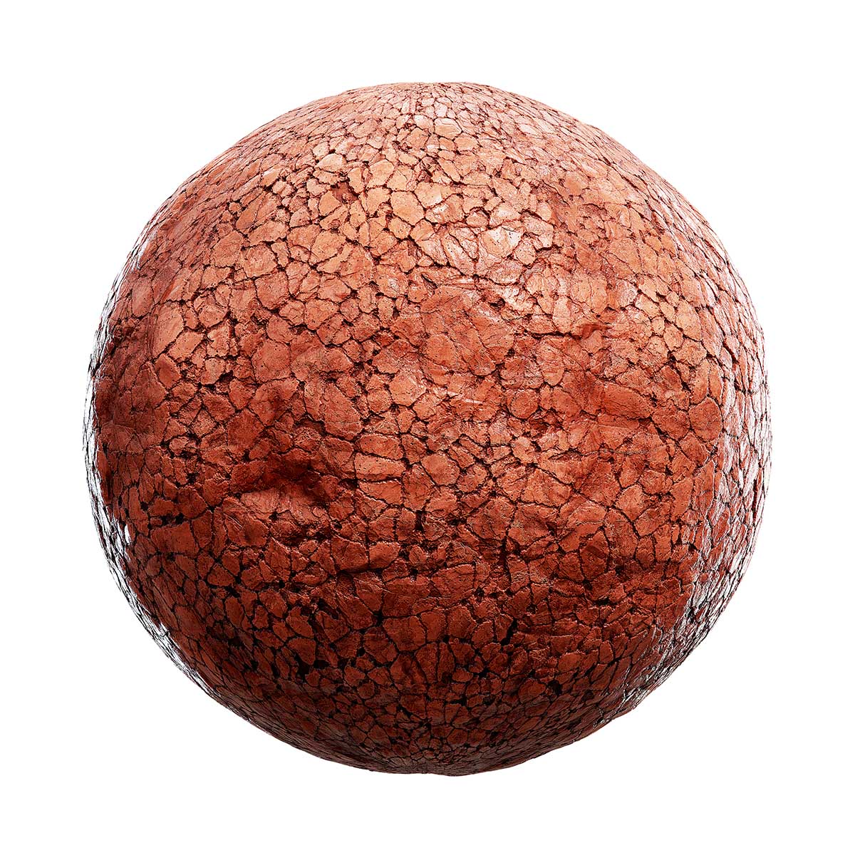 Cracked Red Clay Ground PBR Texture