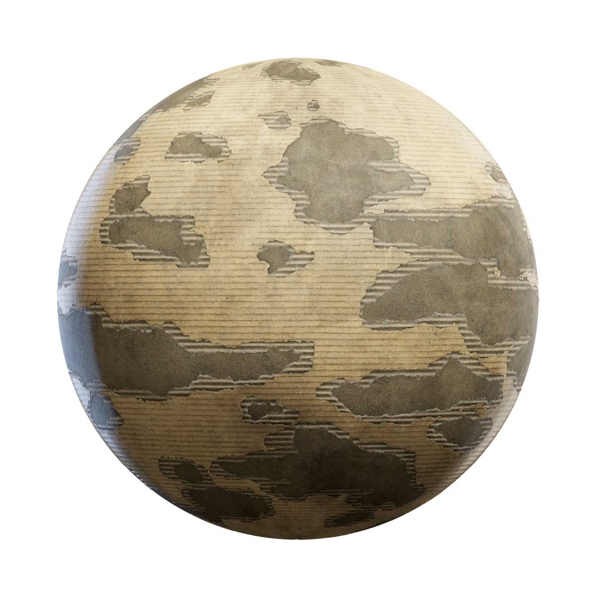 Damaged Beige Cardboard PBR Texture