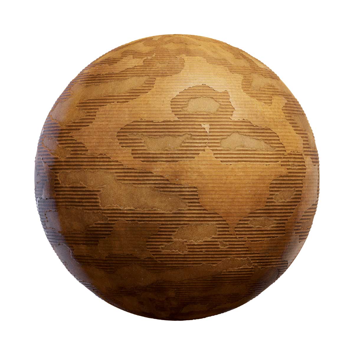 Damaged Brown Cardboard PBR Texture