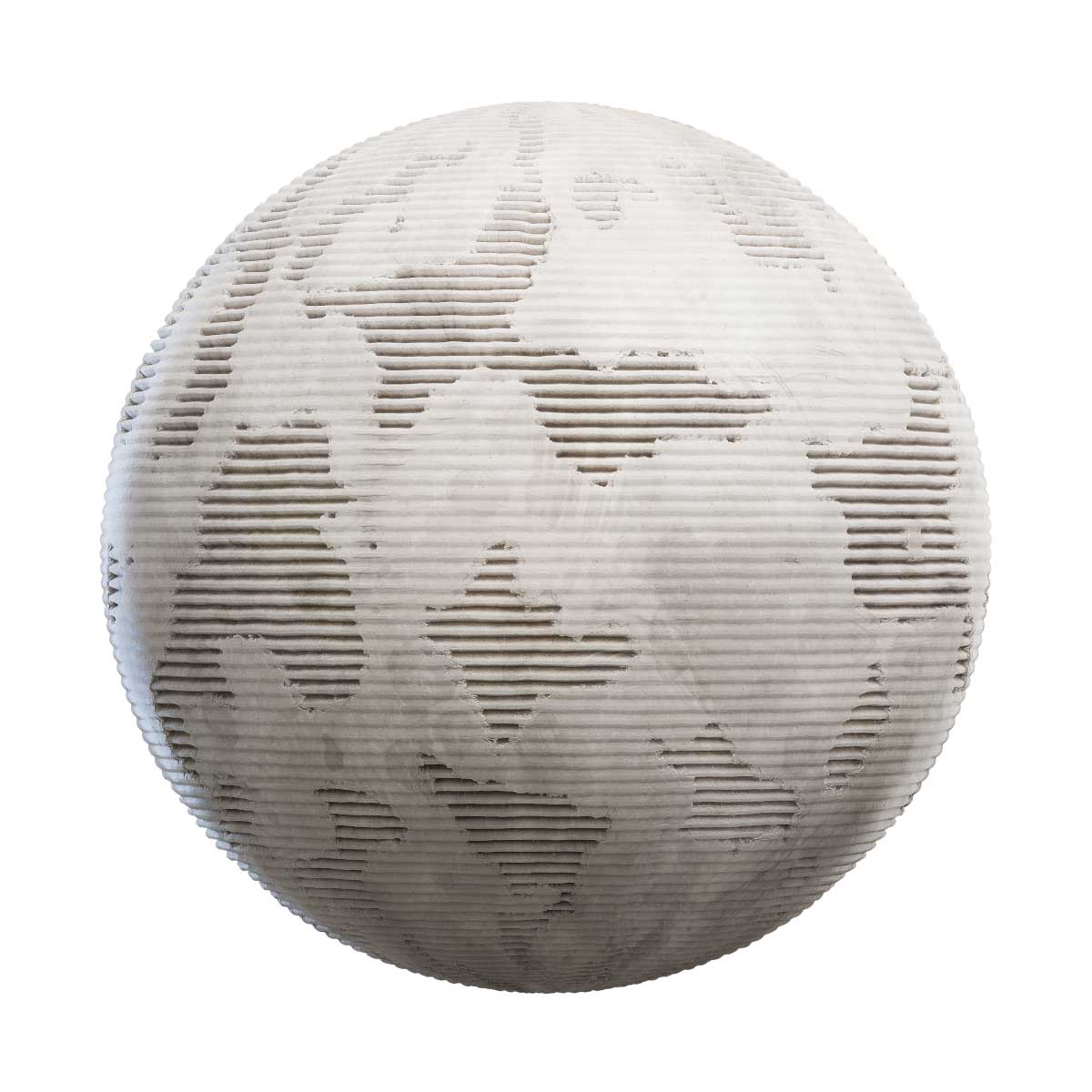 Damaged White Cardboard PBR Texture