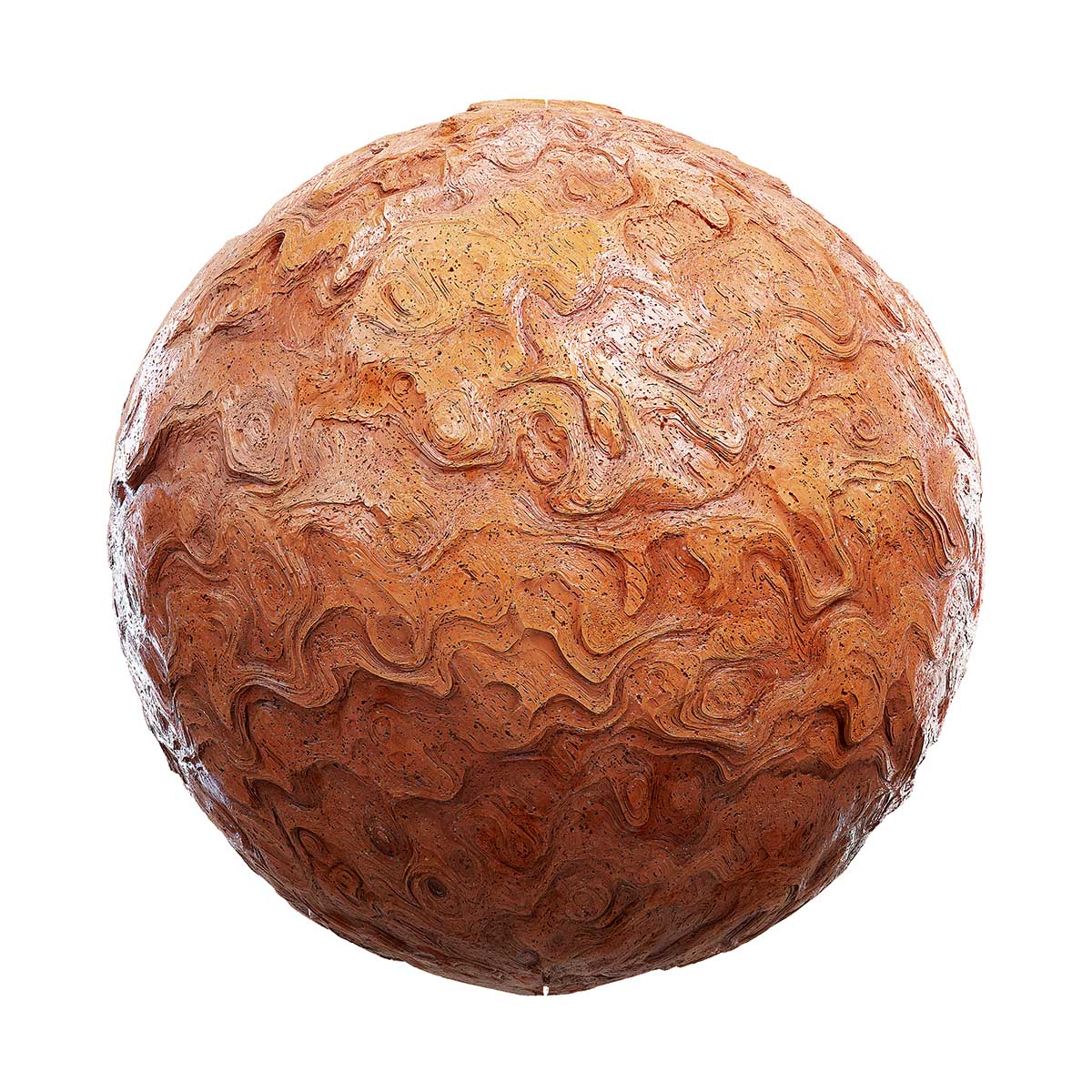 Dripping Brown Clay PBR Texture