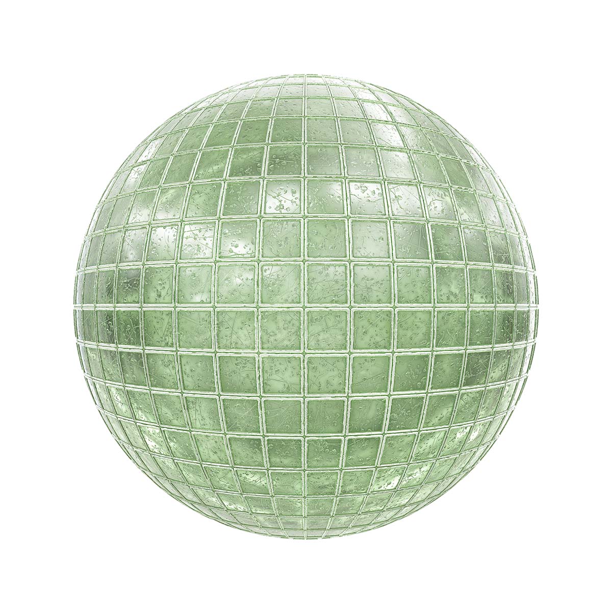 Green Glass Tiles PBR Texture
