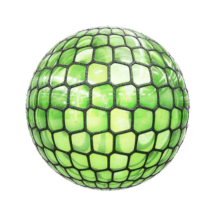Green Glass Window PBR Texture