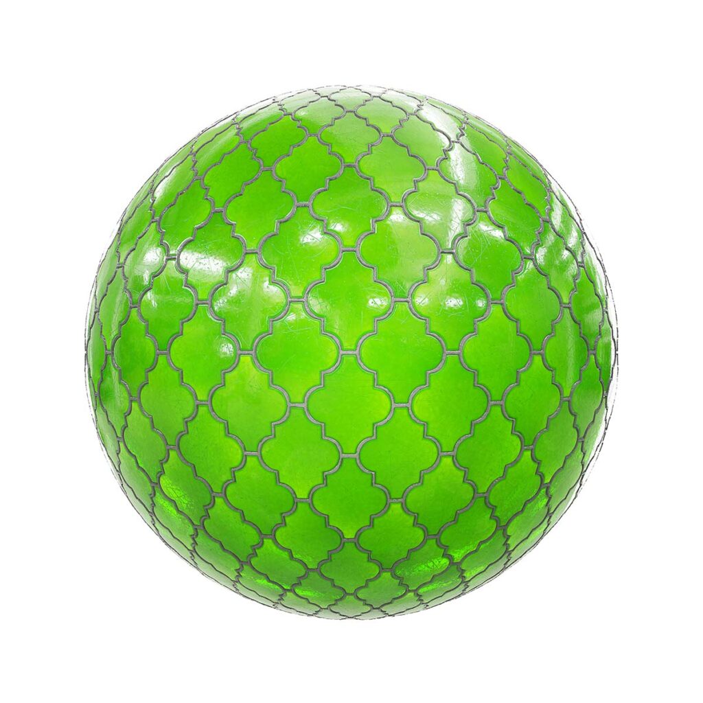 Green Stained Glass PBR Texture