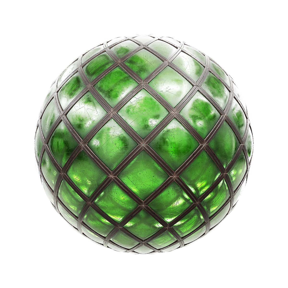 Green Stained Glass Window PBR Texture