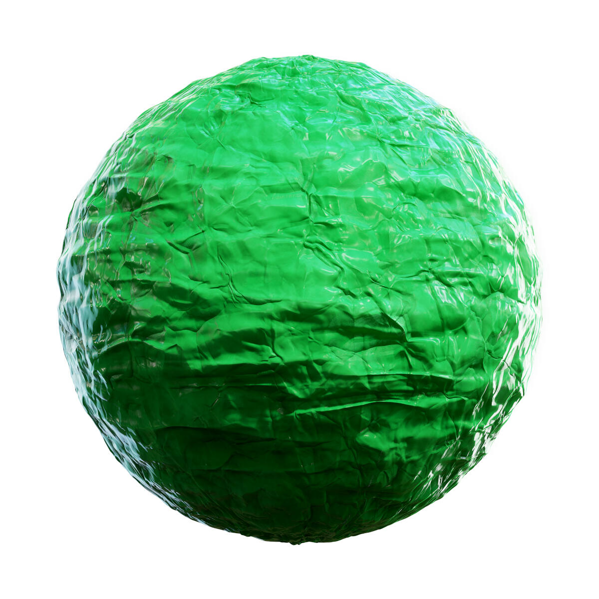 Green Wrinkled Foil PBR Texture