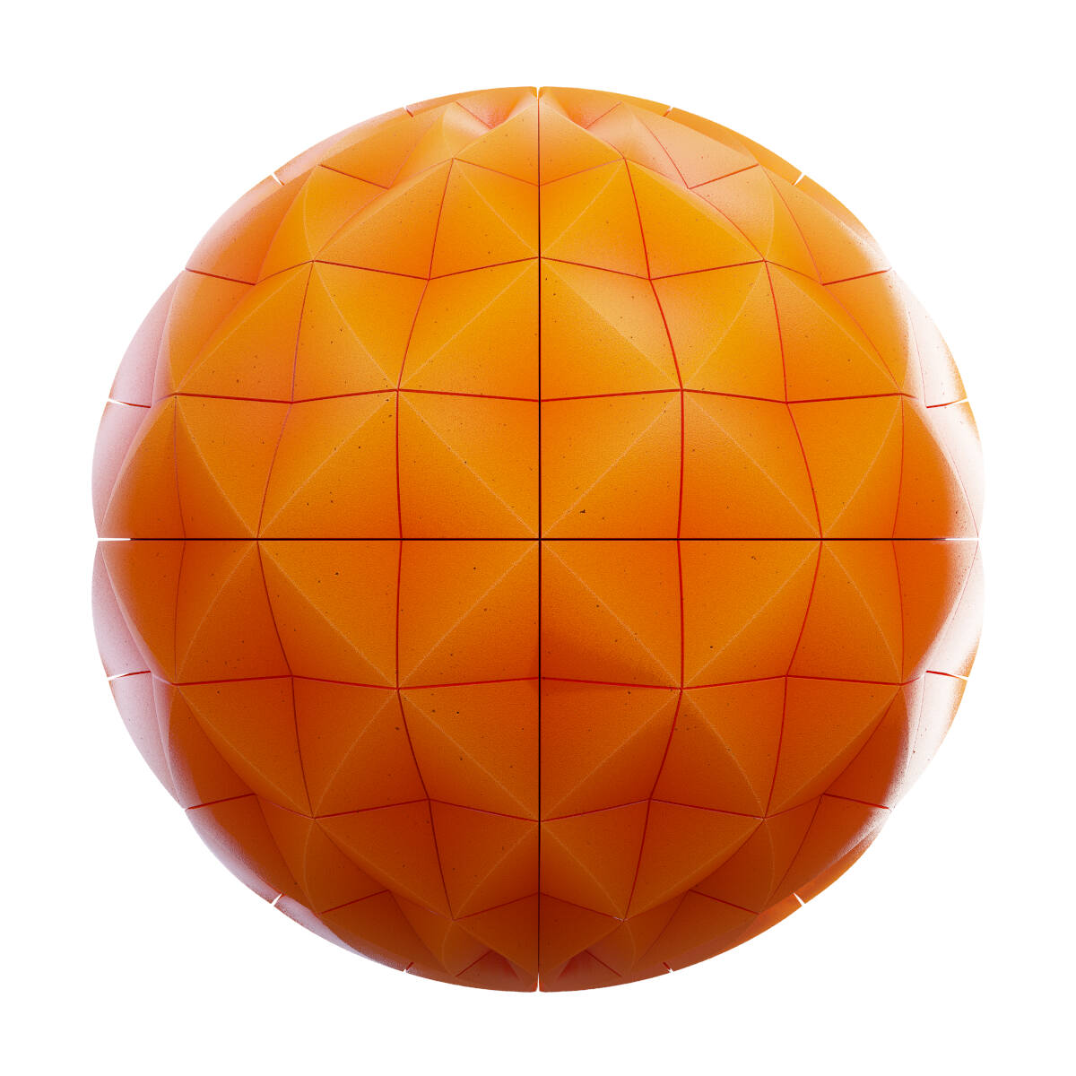 Orange Plastic Tiles PBR Texture