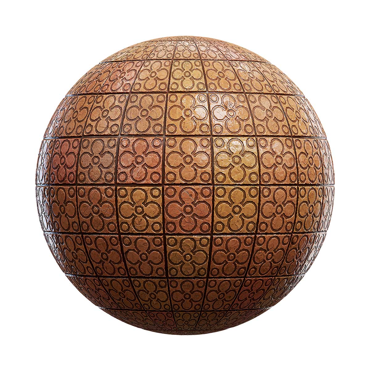 Patterned Brown Clay PBR Texture
