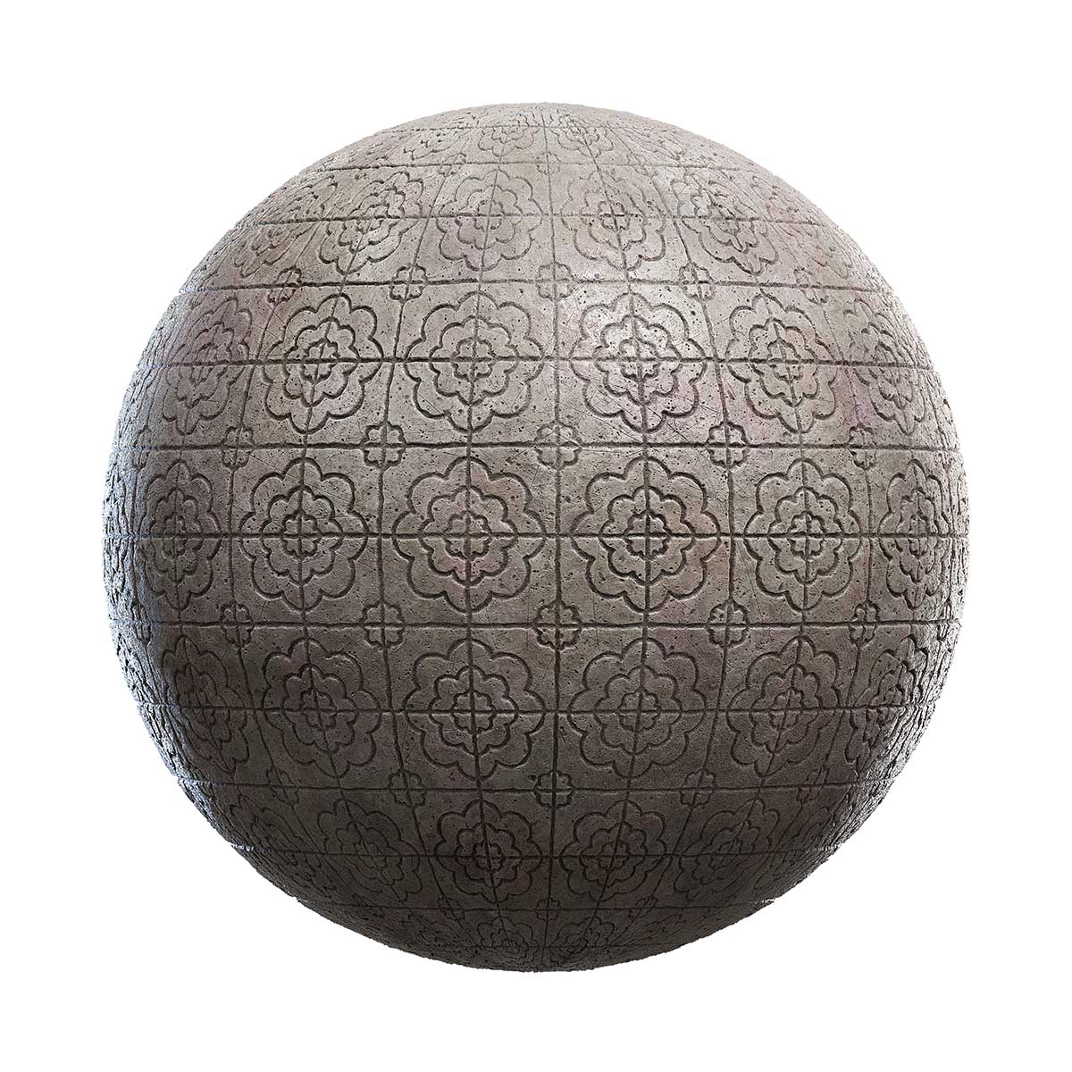 Patterned Grey Clay PBR Texture