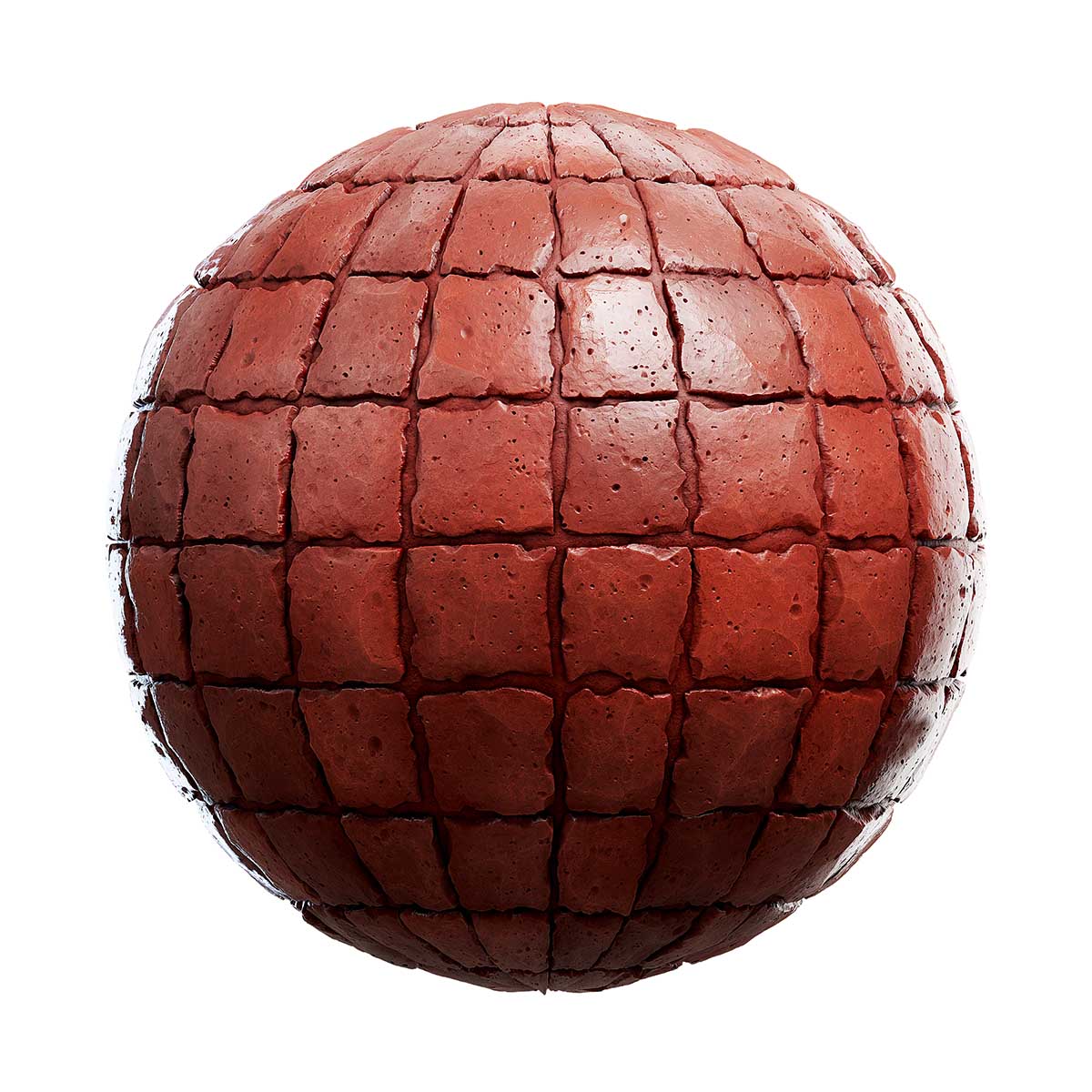 Red Clay Tiles PBR Texture