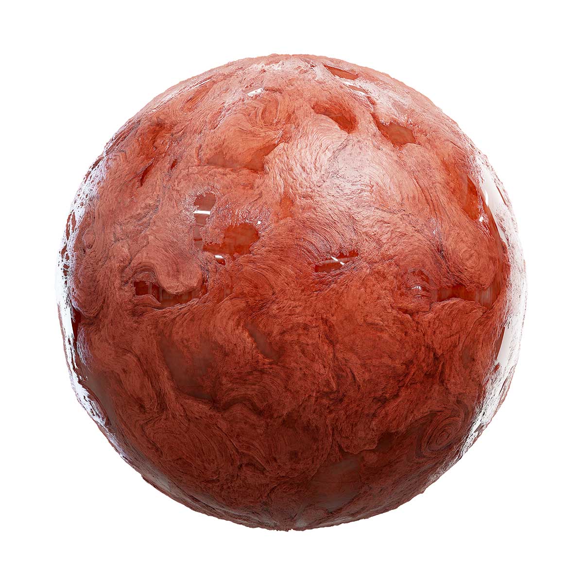 Red Clay with Water PBR Texture
