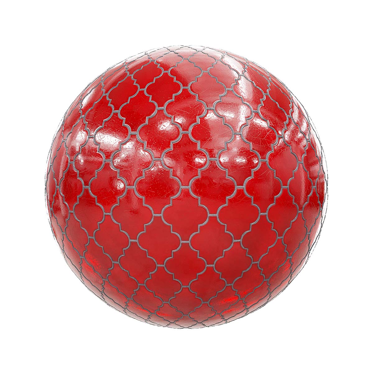 Red Stained Glass PBR Texture