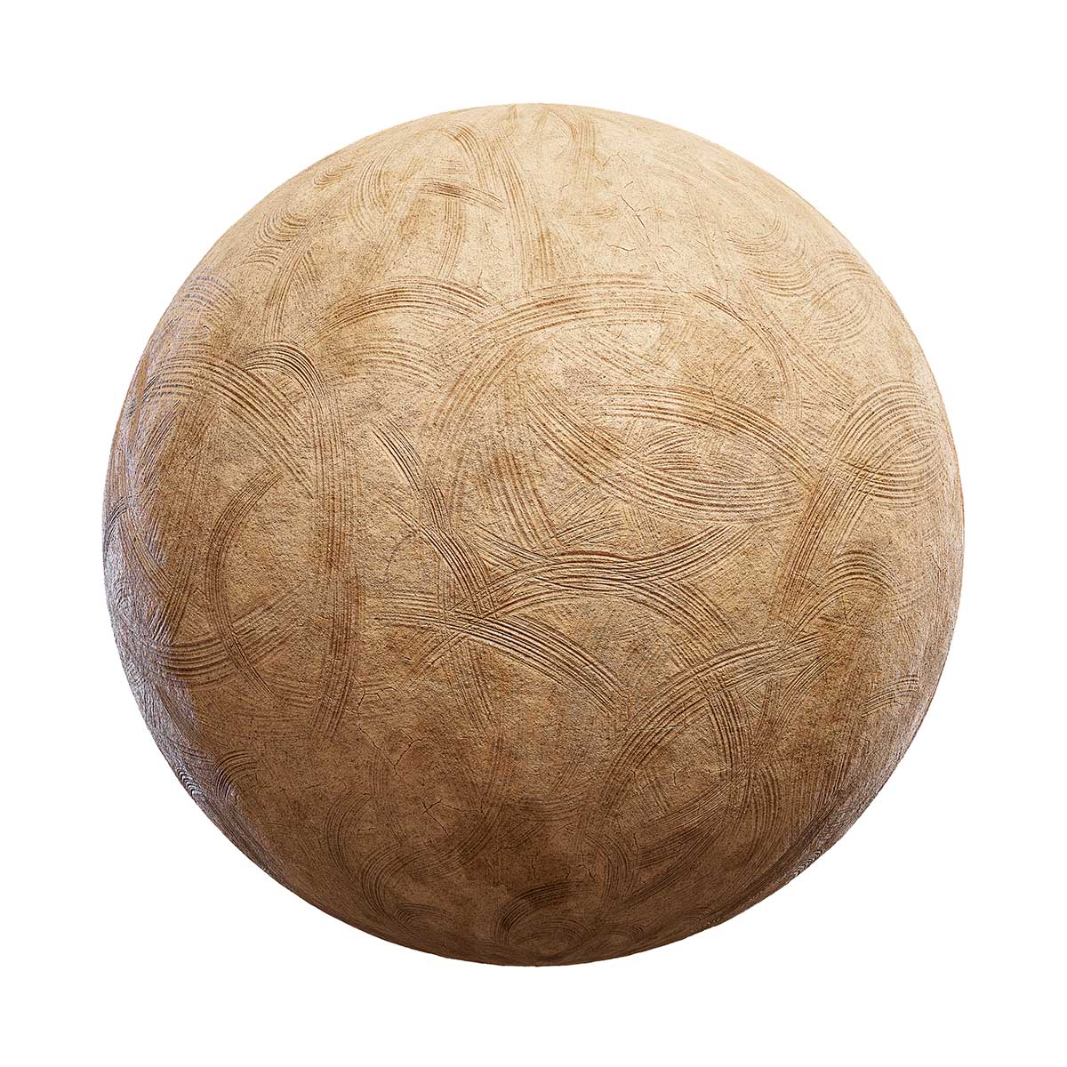 Scratched Beige Clay PBR Texture