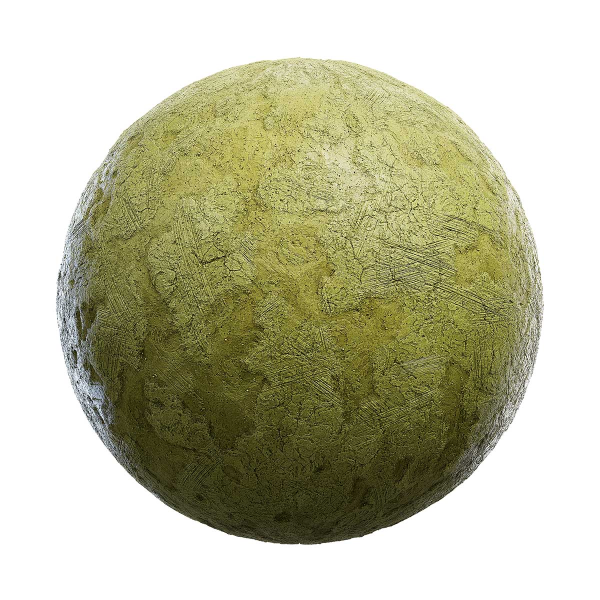 Scratched Rough Green Clay PBR Texture